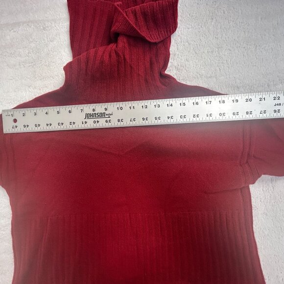 Derek Lam 10 Crosby Womens Red Ribbed Cashmere Turtleneck Sweater XS Pullover - Picture 6 of 8